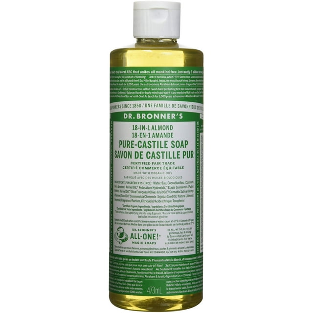 Dr. Bronner,S 18In1 Hemp Almond PureCastile Liquid Soap, 1 Pound