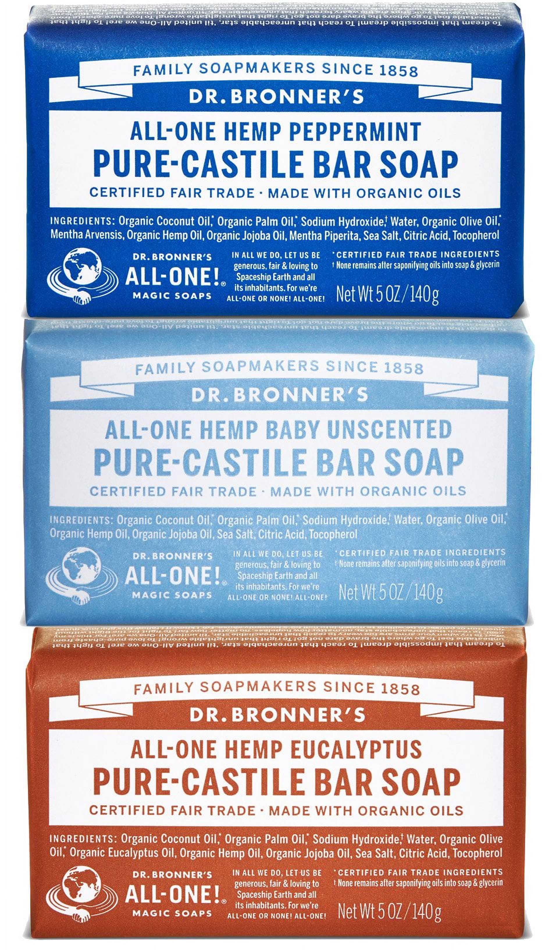 Dr. Bronner,S Magic Soaps PureCastile Soap, Variety Pack, 5Ounce Bars