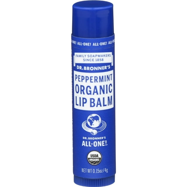 Dr. Bronner,S Organic Lip Balm Peppermint 0.15 Oz