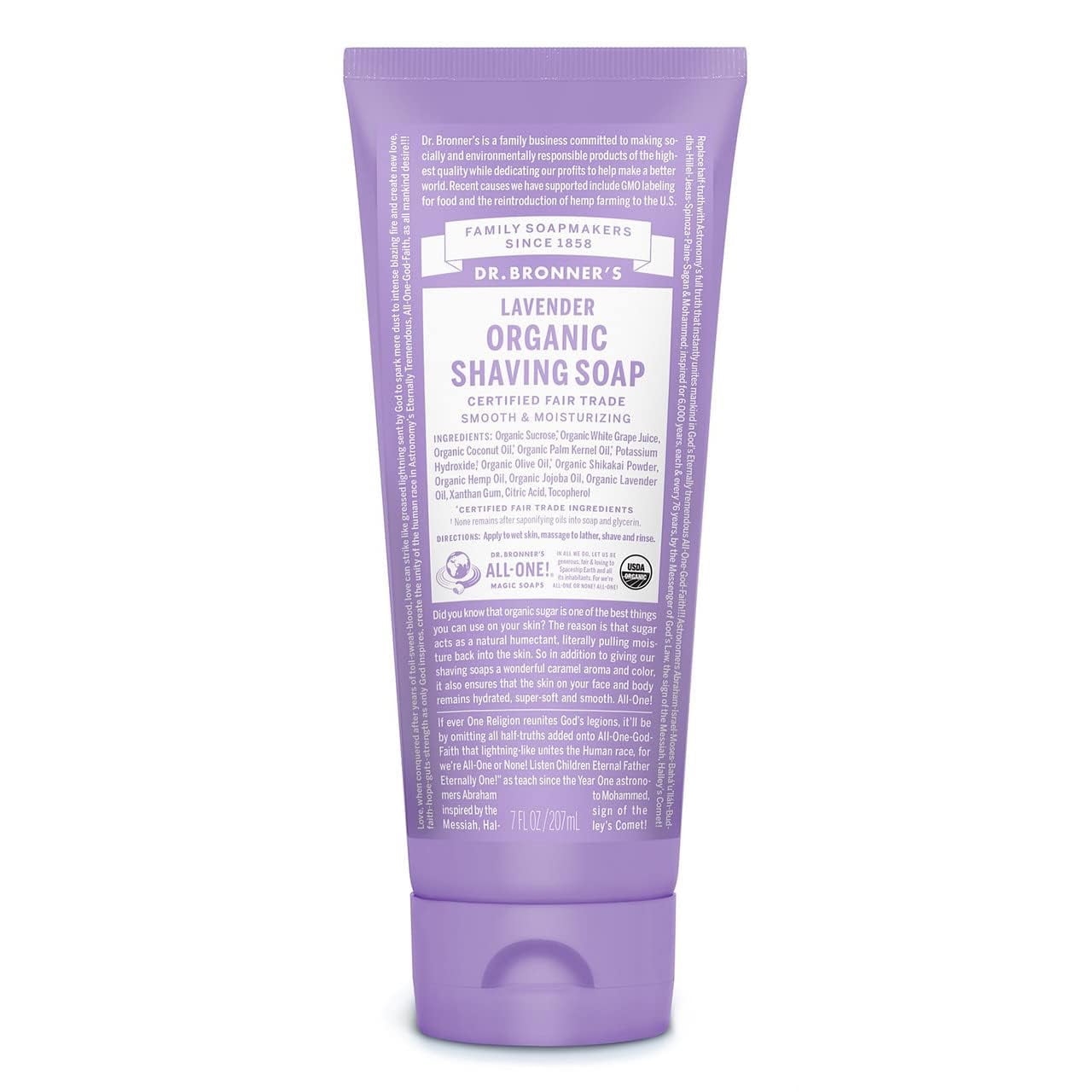 Dr. Bronner,S Organic Shaving Soap (Lavender, 7 Ounce) Certified