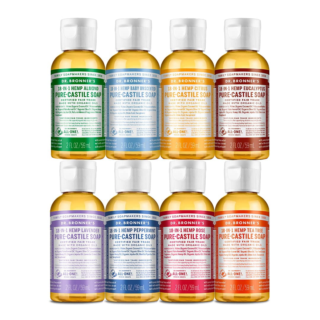 Dr. Bronner,S PureCastile Liquid Soap (2 Ounce Variety Gift Pack