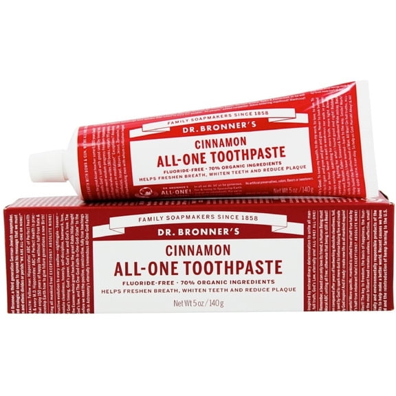 Dr. Bronner's All-One Toothpaste Fluoride Free Cinnamon 5 oz (Pack of 4)