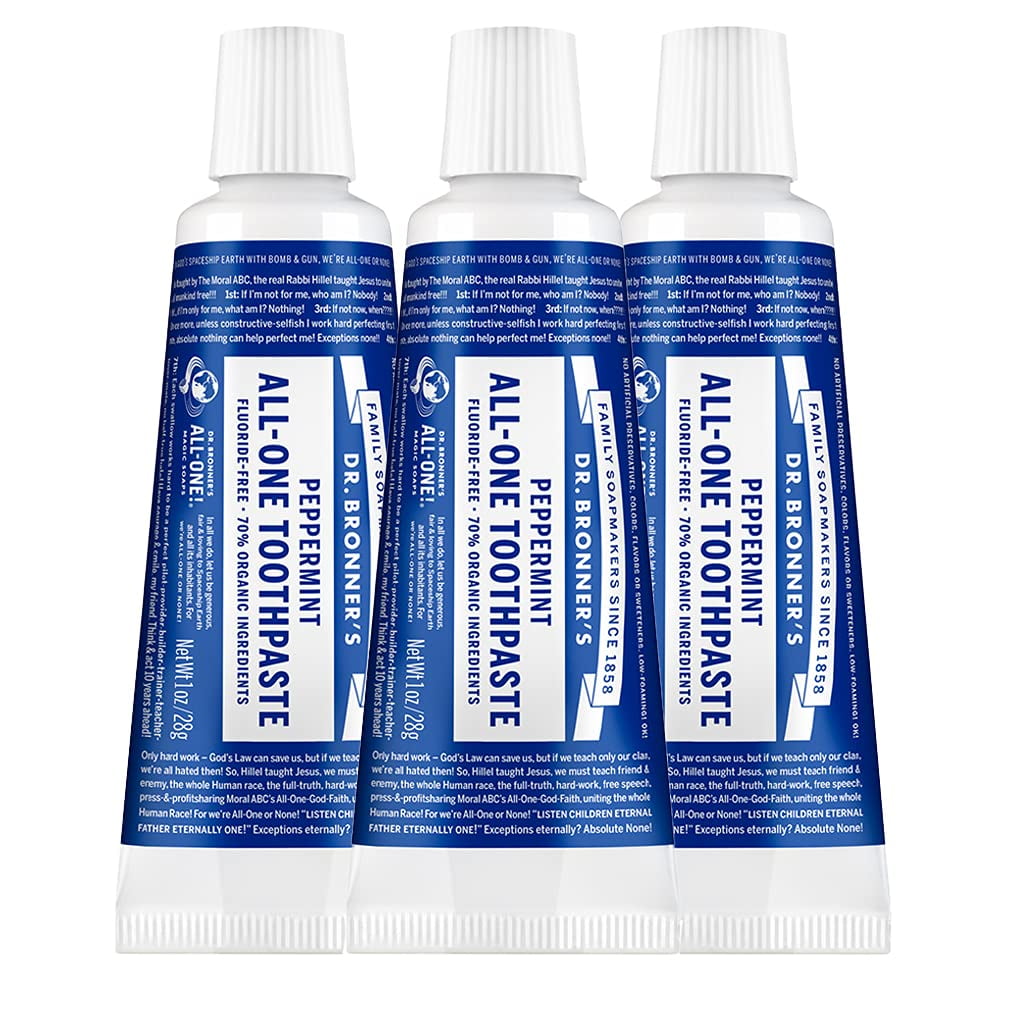 Dr. Bronner’s AllOne Toothpaste (Peppermint, 1 Ounce, 3Pack) 70