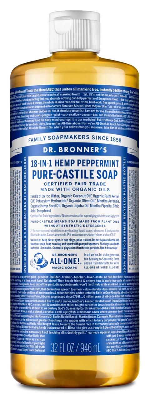 Dr. Bronner's Magic Soap - Castile Liquid - Peppermint - 32 oz - image 1 of 4