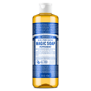 Dr.Bronners Magic Soap, Peppermint, Pure-Castile Body Wash Liquid Soap, 16 fl oz