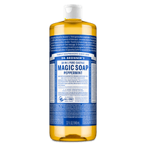 Dr. Bronner's Magic Soap - Peppermint - Pure-Castile Liquid Soap - 32 oz – for face, body wash, hands