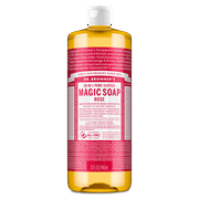Dr. Bronner's Magic Soap - Rose - Pure-Castile Liquid Soap - 32 oz – for face, body wash, hands