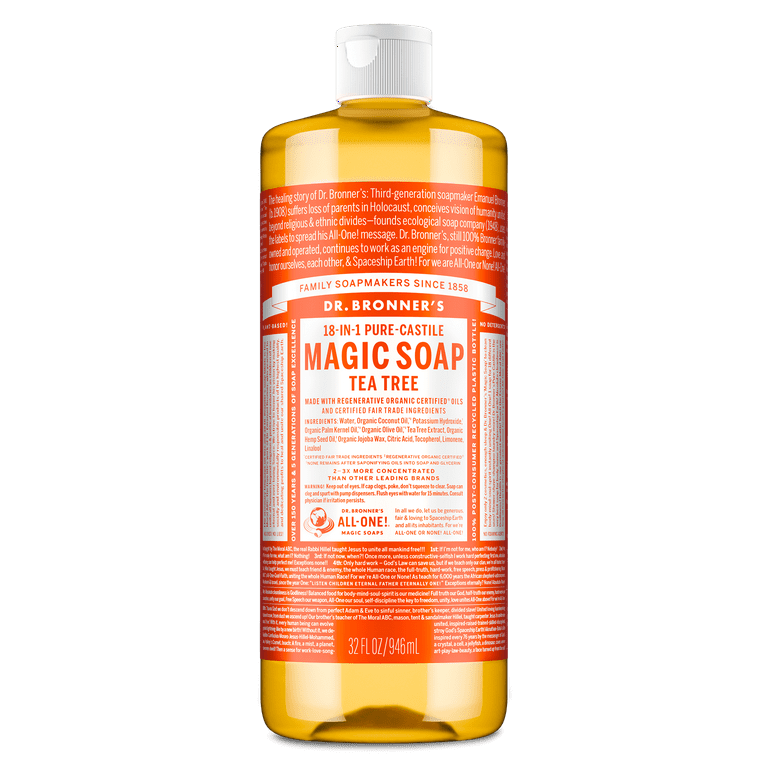Dr. Bronner's Pure Castile Liquid Soap 32 fl oz Tea Tree