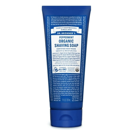Dr. Bronner's Peppermint Shaving Soap - 7 oz