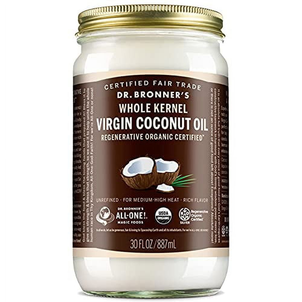 Dr. Bronner's Organic Virgin Coconut Oil (Whole Kernel, 30 Ounce