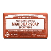 Dr.Bronners Magic Bar Soap, Eucalyptus, Pure-Castile Soap, 5 oz
