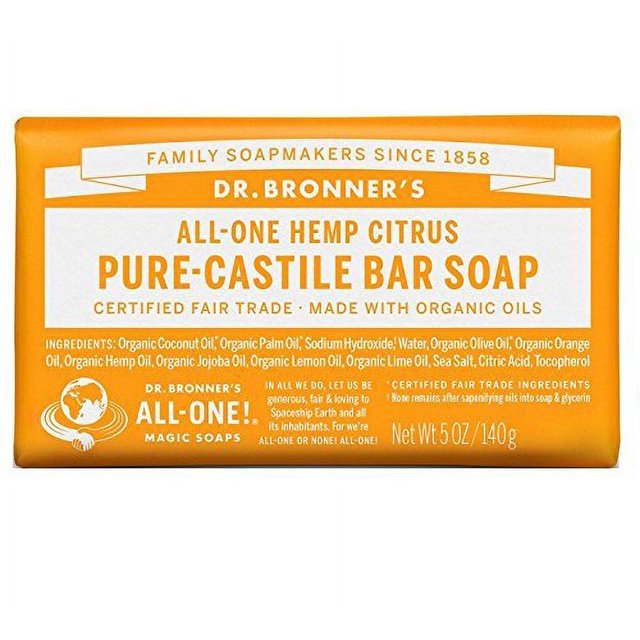 Dr. Bronner s PureCastile Bar Soap (Tea Tree, 5 oz, 6Pack) Made