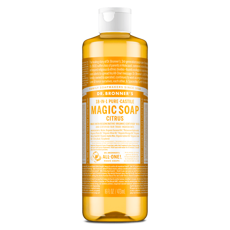 Dr. Bronner's Pure-Castile Liquid Soap – Citrus Organic Fair Trade Dr. Bronner's Pure-Castile Liquid Soap – Citrus Organic Fair Trade