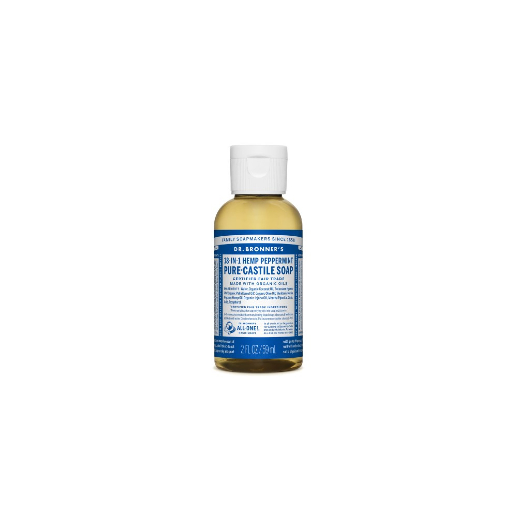 Dr. Bronner's Pure Castile Liquid Soap Peppermint (Pack of 48