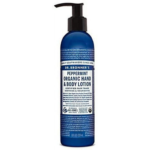 Dr. Bronner's Organic Hand & Body Lotion Peppermint - 8 fl oz
