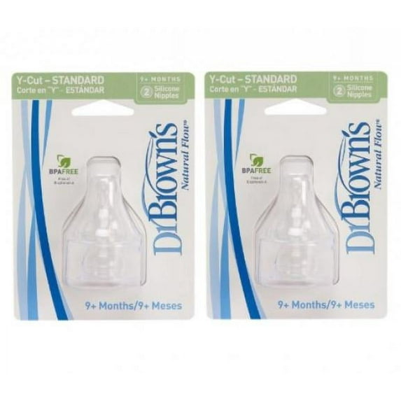 Dr Brown Y Cut Teats 2 Count Wide Neck