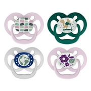 Dr. Brown's Advantage Baby Pacifier, Fully Symmetrical, Silicone Bulb, 6-18m, BPA Free, Squirrel/Glow, 4 Pack