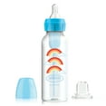 thumbnail image 1 of Dr. Brown's Anti-Colic Options+ Narrow Sippy Bottle Starter Kit, 8oz/250ml, Blue, BPA Free, 6m+, 1 of 13