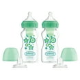 thumbnail image 1 of Dr. Brown’s Anti-Colic Options+ Wide-Neck Sippy Bottle Starter Kit, 9oz/270ml, Green, BPA Free, 6m+, 2 Pack, 1 of 7