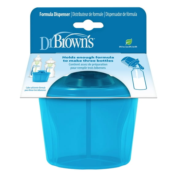 Dr. Brown's Baby Formula Dispenser with Snap-On Lid Travel Lid, Blue, 27 oz, 1 Pack