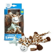Dr. Brown's Baby Lovey Pacifier & Teether Holder, Giraffe with Green HappyPaci, 100% Silicone, 0-6m