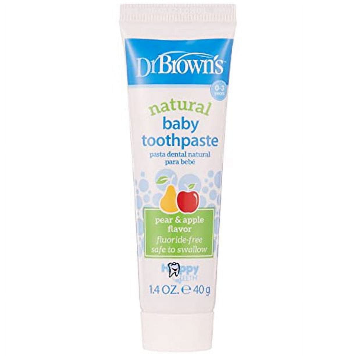 Dr. Brown's Baby Toothpaste, Apple Pear Flavor Toddlers and Kids Love