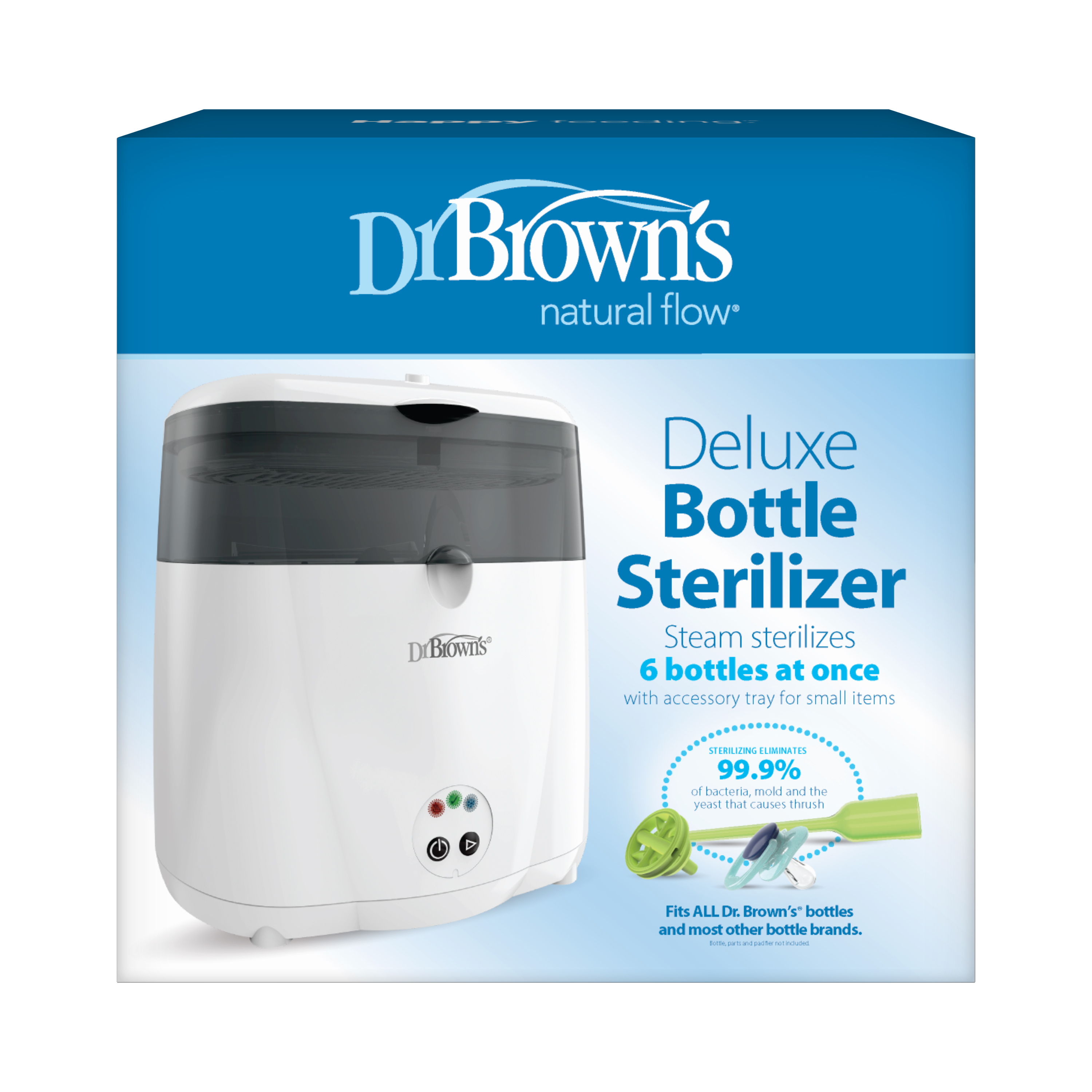 Dr. Brown’s Microwave Steam Sterilizer, Quickly Sterilize Baby Bottles
