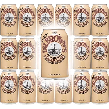 Dr. Brown's Diet Cream Soda, 12 oz. Can (Pack of 18)