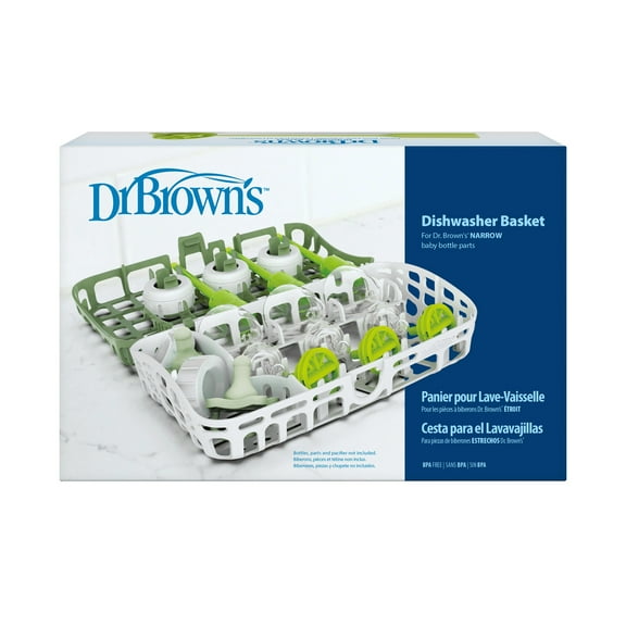 Dr. Brown's Dishwasher Basket for Small Baby Bottle Parts, Pacifiers, Accessories, Green, 1-Pack