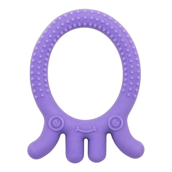 Dr. Brown's Flexees Friends Silicone Teether, Chewable Purple Octopus for Infant ,unisex