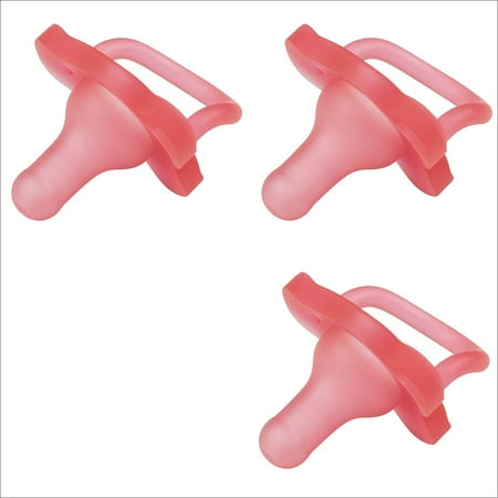 Dr. Brown's HappyPaci 100% Silicone Pacifier, 0-6 months, Pink, 3-Pack