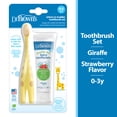 thumbnail interactive-video image 1 of Dr. Brown's Infant-to-Toddler Training Toothbrush and Toothpaste, Giraffe/Strawberry, 0-3 Years, Set, 1 of 20