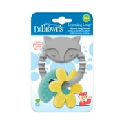 Dr. Brown's Learning Loop Fox, Multi-Texture Baby Teether Rings, 100% Silicone, 3 Months+, 1-Pack