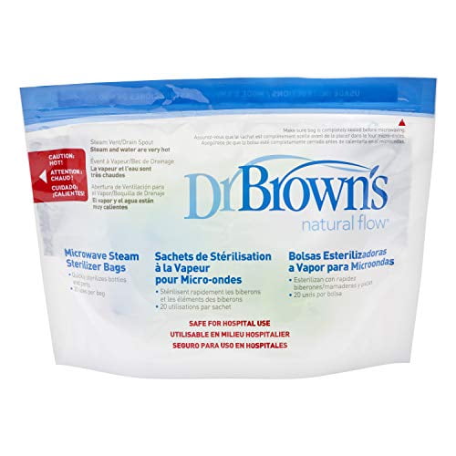 Dr. Brownâ€™s Microwave Steam Sterilizing Bags for Baby Bottles