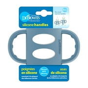 Dr. Brown's Milestones 100% Silicone Baby Bottle Handles, 4m+, Narrow, Light Blue, 1 Pack