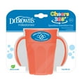 thumbnail image 1 of Dr. Brown's Milestones Cheers 360 Cup Spoutless Transition Cup with Handles for Easy Grip and Leak-Free Learning, Coral, 7 oz/200 mL, 6m+, 1 of 3