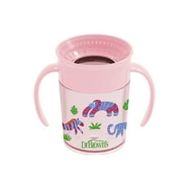 Dr. Brown's Milestones Cheers 360 Training Sippy Cups with Handles for Babies and Toddlers - Pink Animals - 7oz - 6m 