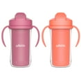 thumbnail image 1 of Dr. Brown's Milestones Insulated Sippy Cup with Straw and Handles, Pink, 10oz, 12m+, 2-Pack, 1 of 8