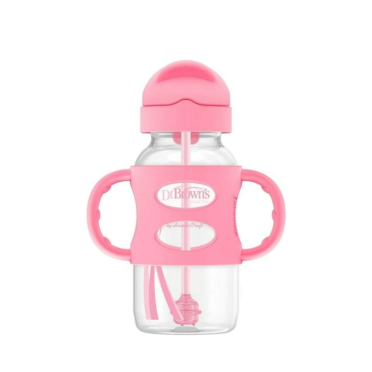 Cute Glass Baby Bottle Silicone Straw Water Drink Bottles For Baby