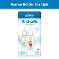 thumbnail interactive-video image 1 of Dr. Brown's Natural Flow Anti-Colic Options+ Narrow Baby Bottle, Fox & Lion, 8 oz/250 mL, with Level 1 Slow Flow Nipple, BPA Free, 0m+, 2-Pack, 1 of 16