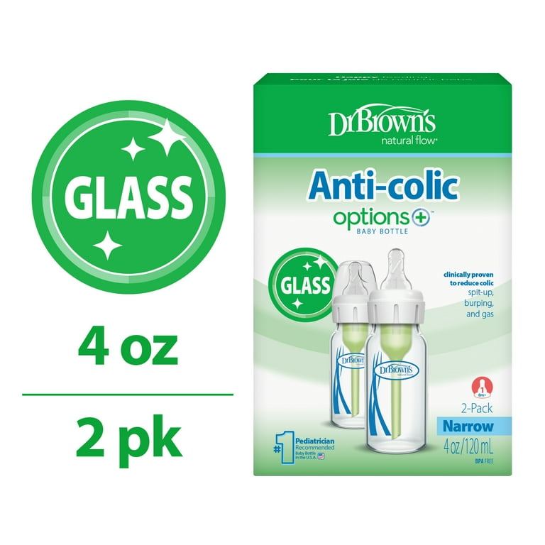 Brown's Anti-Colic Options+ Narrow Glass Baby Bottle, oz