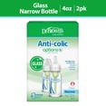 thumbnail interactive-video image 1 of Dr. Brown's Anti-Colic Options+ Narrow Glass Baby Bottle, 4 oz, Slow Flow Nipple, BPA Free, 0m+, 2-Pack, 1 of 13