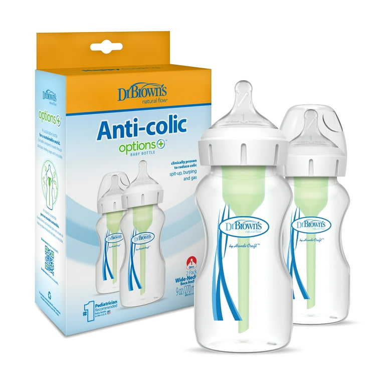 Brown's Anti-Colic Options Wide-Neck Baby Bottle, oz/270