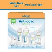 Dr. Brown's Natural Flow Anti-Colic Options+ Wide-Neck Baby Bottle Essentials Gift Set, BPA Free 0m+