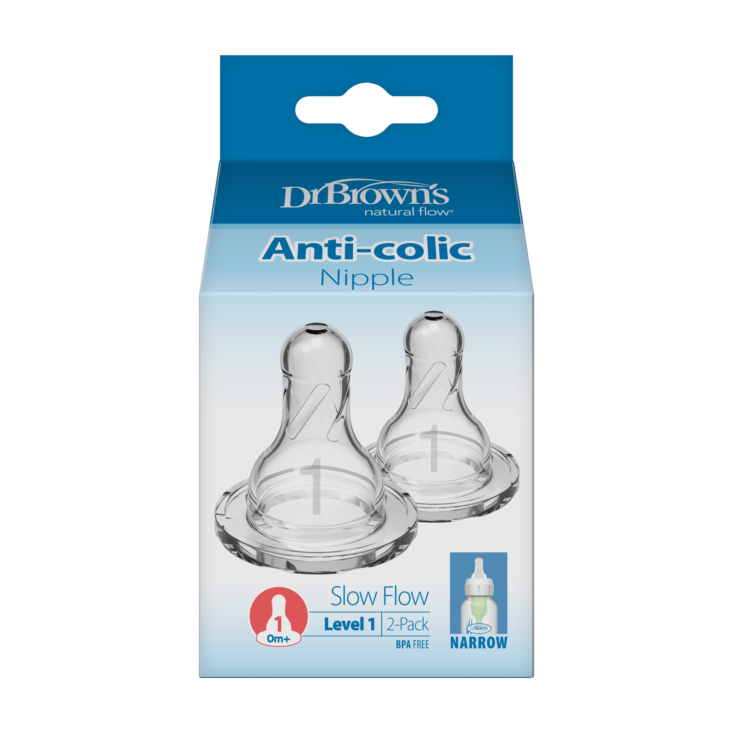 2025春の新作 Level Flow Natural Brown's Dr. 1 Silicone Bottle Baby Narrow 哺乳びん