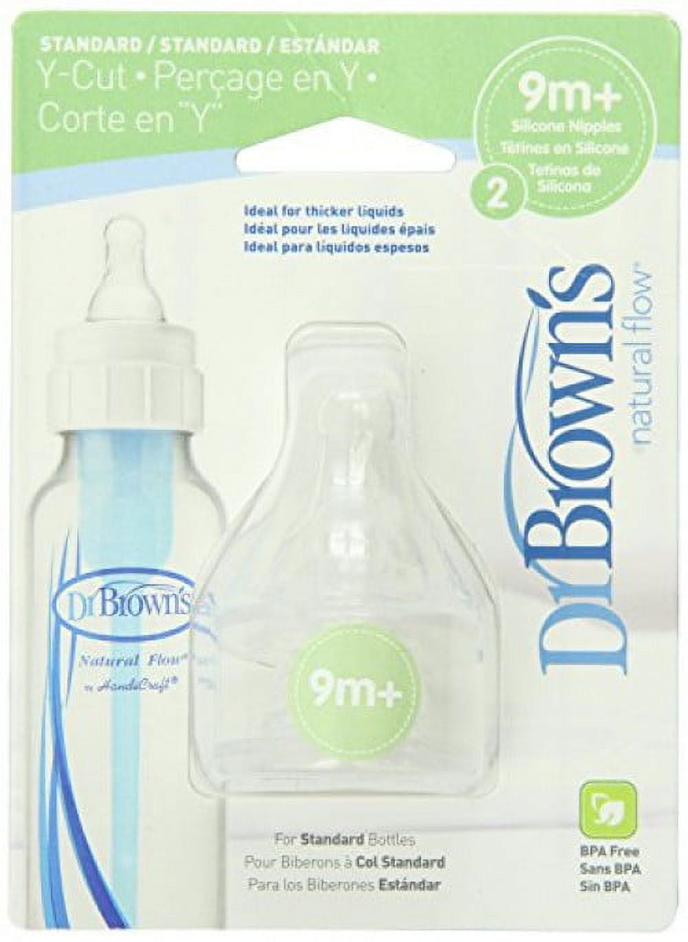 Dr. Brown's Natural Flow Y-Cut Standard Nipple - 8 Count