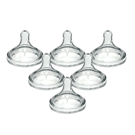 Dr. Brown's Natural Flow Y-Cut, Wide-Neck Baby Bottle Nipple, Fast Flow, 9m+, 100% Silicone, 6 Pack
