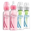 thumbnail image 1 of Dr. Brown's Options+ Baby Bottles, 8 oz/250ml, Narrow Bottle, Pink and Clear, 4 Pack, 1 of 3