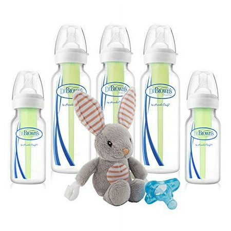 Dr. Brown's Options Baby Bottles Lovey Pacifier Set, Blue Bunny