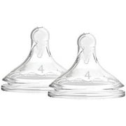 Dr. Brown's Options+ Level 4 Wide-Neck Silicone Bottle Nipples, 2-Pack